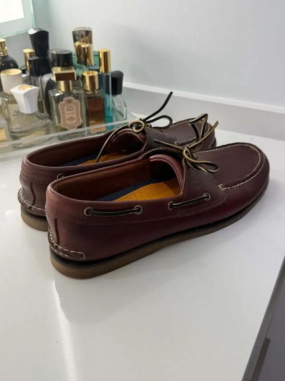 Timberland Men's Classic 2-Eye Boat Shoe in Brown Leather